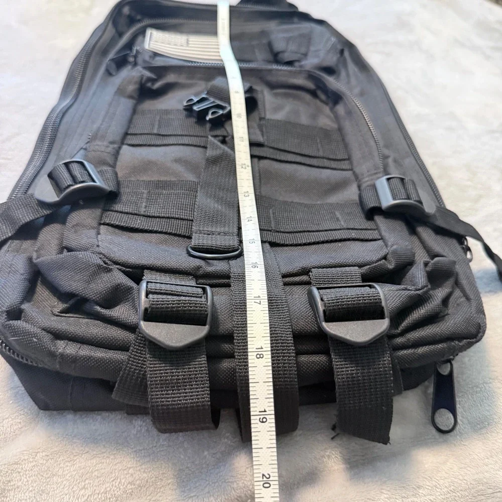 Black Tactical MOLLE Backpack Military Rucksack EDC Hiking Camping 19